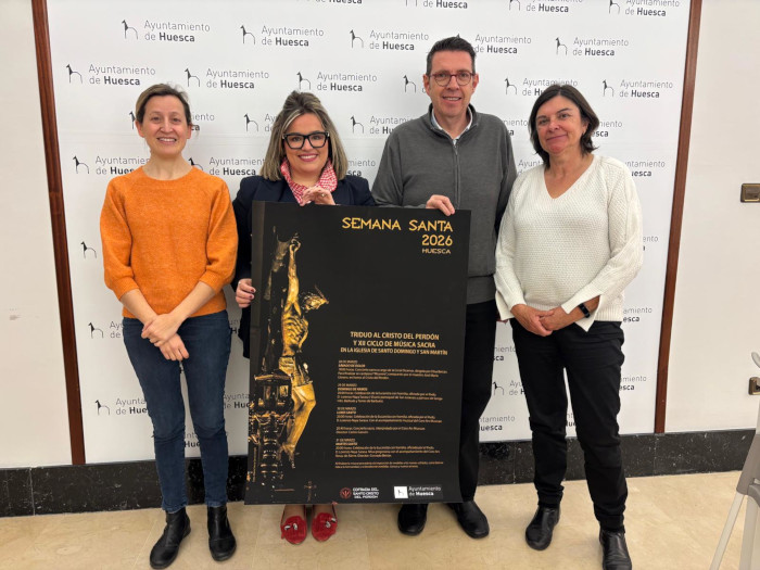 El Ayuntamiento de Huesca impulsa el XII Ciclo de Música Sacra de la Cofradía del Santo Cristo del Perdón con una colaboración económica