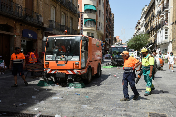 Recogidas más de 191 toneladas de residuos en los tres primeros días de las fiestas de San Lorenzo