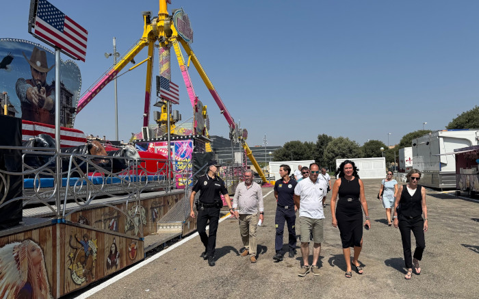 El recinto ferial, preparado para las fiestas de San Lorenzo