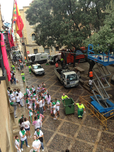 El Ayuntamiento de Huesca organiza un amplio dispositivo para la limpieza de la ciudad durante las fiestas de San Lorenzo