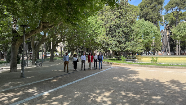 El Ayuntamiento de Huesca inaugura la reurbanización de los viales principales del Parque Miguel Servet